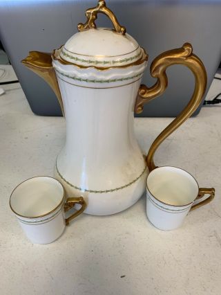B&h Limoges France Coffee / Chocolate Pot Pitcher