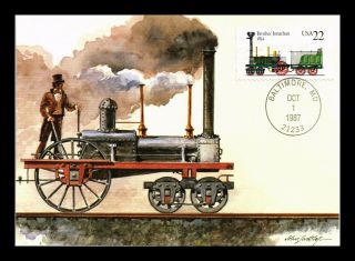 Dr Jim Stamps Us Brother Jonathan Locomotive Continental Size Fdc Maximum Card