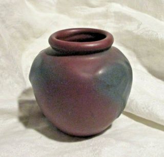 Van Briggle Mulberry With Blue Butterfly Vase