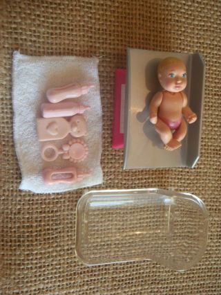 Barbie Happy Family Newborn Baby 2 " Pink Hospital Scale Accessories 1 - 11