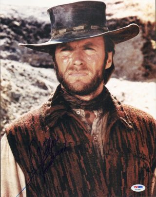 Clint Eastwood Signed 11x14 Photo Psa/dna Picture Rawhide Unforgiven Auto 