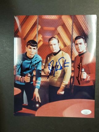 James Doohan,  William Shatner,  James Doohan Signed Photo Star Trek Tos Jsa