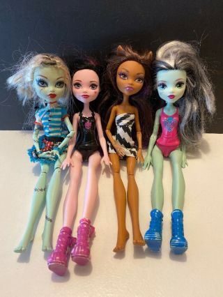 Four Mattel Monster High Dolls