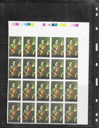 Dummy Testing Stamps Spain Valdivia Color Trial Spanish Imperforate Test Print