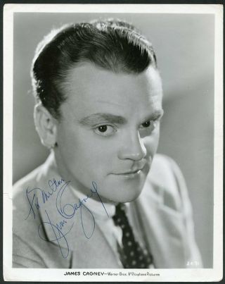 James Cagney Portrait W Hand - Signed Autograph Vintage 1930s Photo