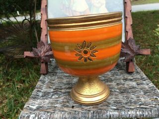 VTG Mid Century Italy Bitossi Aldo Londi Rosenthal Netter Pottery Vase Orange 2