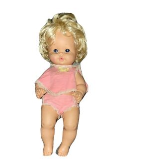 Vintage Mattel Baby Tender Love 1969 15in Pink Suit