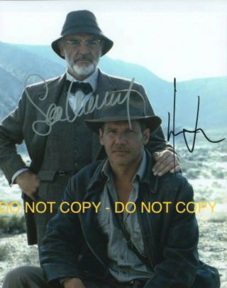 Harrison Ford & Sean Connery,  Indiana Jones,  2x Hand Signed 8x10 Photo W/coa