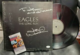 Joe Walsh Eagles The Long Run Jsa Signed Autograph Record Vinyl Album