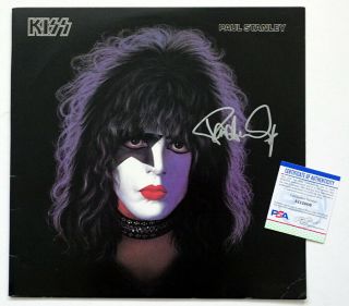 Kiss / Paul Stanley Solo Album With Signed Autograph Gene Simmons - Psa/dna