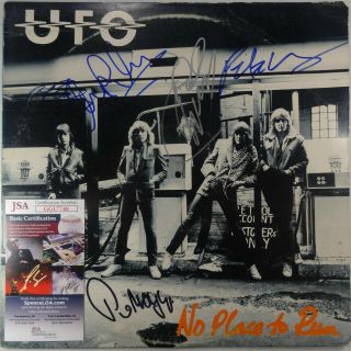 Signed Ufo Autographed No Place To Run 12 " Lp All 5 Certified Jsa Gg17740