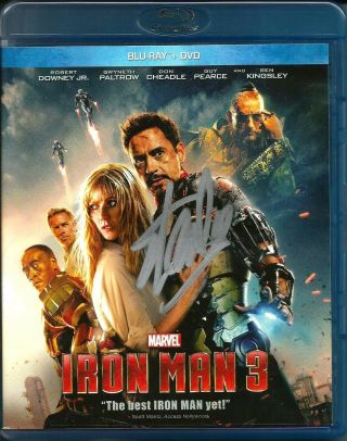 Stan Lee Signed Marvel Iron Man 3 Blu Ray Dvd W/ Stan Lee Hologram