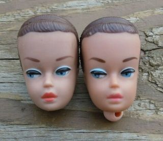 2 Vintage Mattel Barbie Fashion Queen Wig Heads