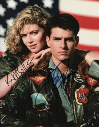 Tom Cruise & Kelly Mcgillis Signed Top Gun 11x14 Photo