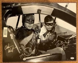 Adam West Batman & Burt Ward Robin Signed Autograped 16x20 Photo Psa Authenticat