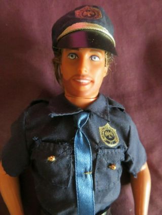 1994 Vintage Ken Cool Looks Fashions Cop Police Officer Uniform On Doll W/Hair 2