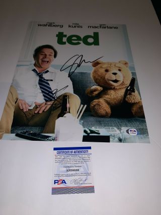 Mark Walberg And Seth Mcfarland Signed Ted 11x14 Picture Psa/dna
