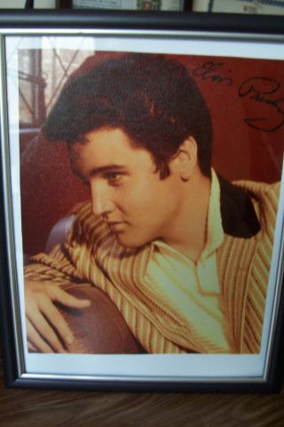 Elvis Presley Autograph Signed Photo From Estate Framed