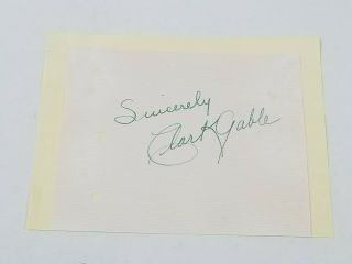Clark Gable (1901 - 1960) Hollywood Legend Autograph Cut Signature