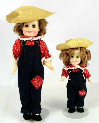 Vintage 1982 Ideal Shirley Temple Doll Rebecca Of Sunnybrook Farm 12 & 6 Inch