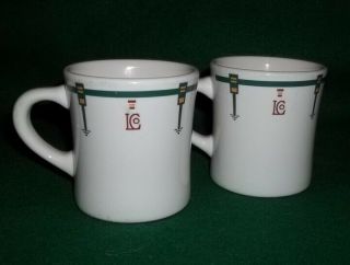 Set Of 2 Buffalo China Larkin Company Coffee Mugs - Frank Lloyd Wright Designs