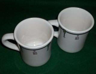 Set of 2 Buffalo China Larkin Company Coffee Mugs - Frank Lloyd Wright Designs 2
