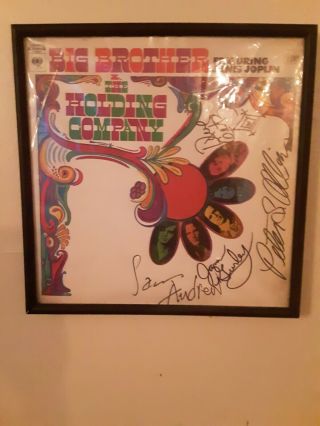 Signed Big Brother And The Holding Company Featuring Janis Joplin Album Lp
