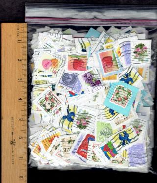 Large Bag Of Christmas Stamps - 1.  5 Pounds - On Paper - Great For Crafting