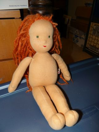 Kathe Kruse Cloth Doll 14 In Red Hair No Clothes