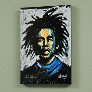 David Garibaldi Signed " Bob Marley Redemption " Le 30x40 Giclee On Canvas