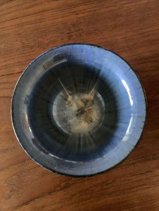 Vintage Fulper Pottery Bowl Blue 7” Diameter
