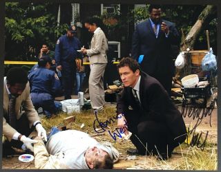 Dominic West & Wendell Pierce Signed 11x14 Photo The Wire Cast Psa Dna