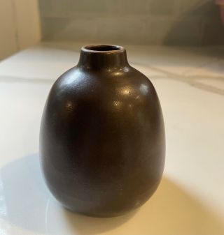 Heath Ceramics Bud Vase 129 Brown Semi Gloss Glaze Fantastic.  4 " High