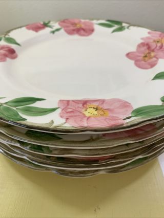 Set Of 6 Vintage Franciscan Desert Rose Dinner Plates