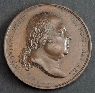 1815,  France,  Louis Xviii.  " The King Returns To Paris (after 100 Days) " Medal.
