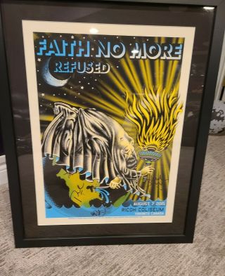 Faith No More Fully Signed Toronto Tour Poster With The Refused.  18 X 24