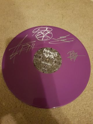 Motionless In White Creatures Signed Autograph Vinyl Purple Lp B