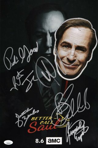 Better Call Saul Cast X6 Authentic Hand - Signed " Bob Odenkirk " 11x17 Photo Jsa