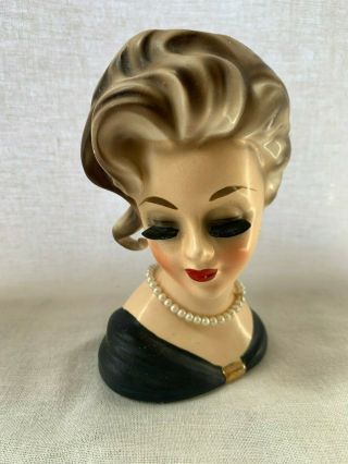 Vintage Inarco Headvase/head Vase E1062 Lady In Black