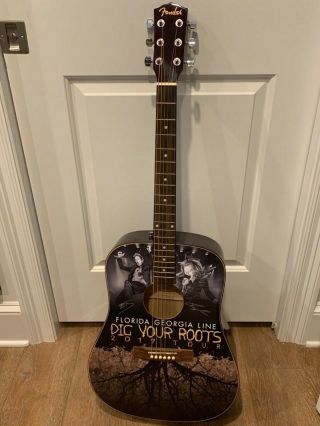 Florida Georgia Line Dig Your Roots Tour Signed Guitar