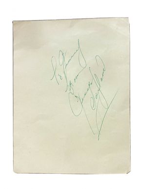 Judy Garland Signed Album Page