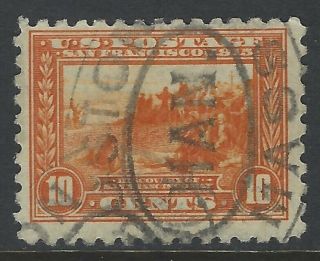 United States,  Scott 404,  10c Panama - Pacific Exposition,  P10,