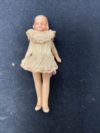 Gorgeous Antique All Bisque German Miniature Dollhouse Doll