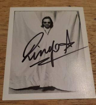 Ringo Starr Signed Small Photo The Beatles