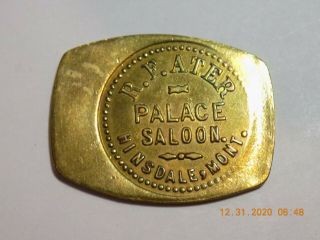 Montana Token - R.  F.  Ater / Palace / Saloon / Hinsdale,  Mont.  // Gf 12½¢ It