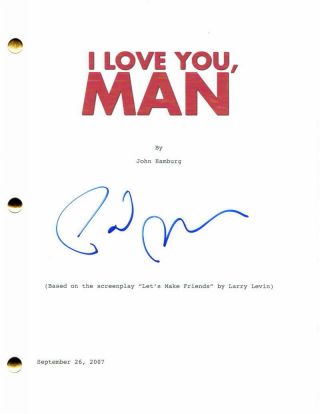 Paul Rudd Signed Autograph I Love You Man Full Movie Script Jason Segel Ant - Man