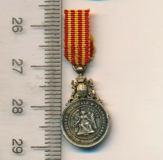 Italy Italian Napoli Society Veteran Naples Medal Order Silver Military Mini Rrr