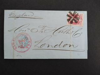 California: San Francisco 1872 6c Banknote Folded Letter Cover To London England