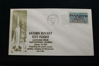 Space Cover 1964 Machine Cancel 1st Test Of Saturn S - Iv 2nd Stage Launch (6874)