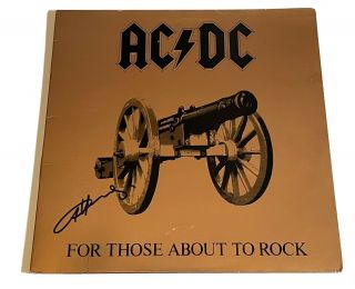 Angus Young Signed Acdc For Those About To Rock Lp Record Album Vinyl - K9